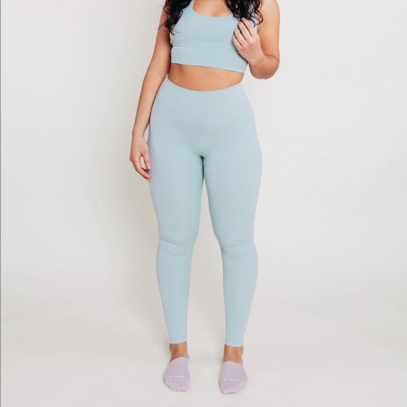 P’tula "The Taylor" Legging 28" Inseam High Waisted Stretch Grey Size Large NWOT - Picture 5 of 15